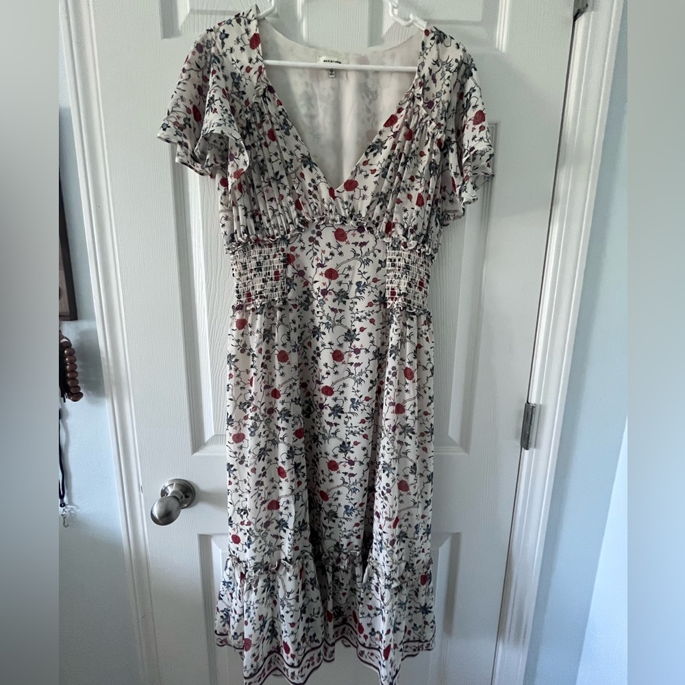 Floral White Dress